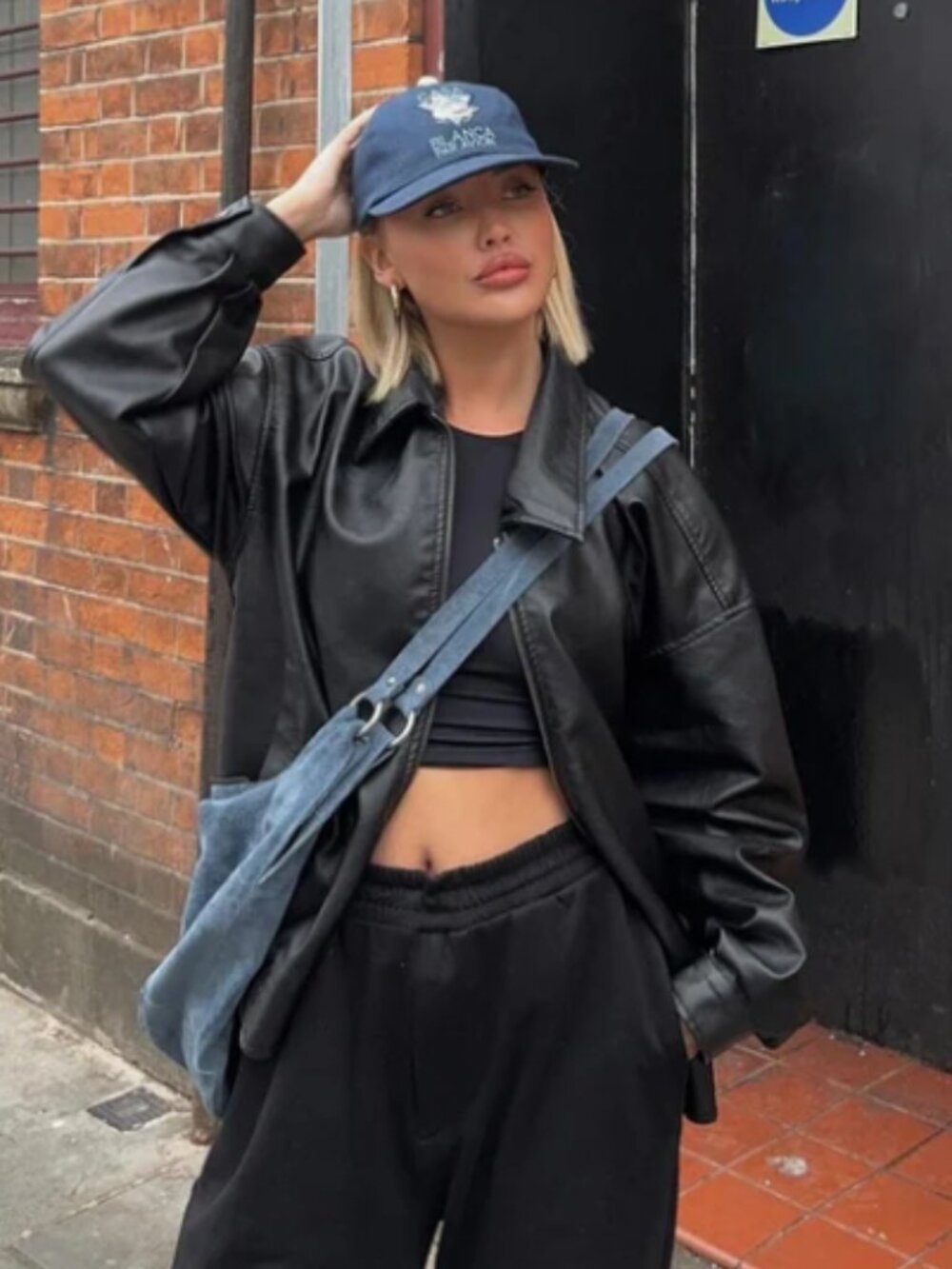 Oversized Faux Leather Jacket
